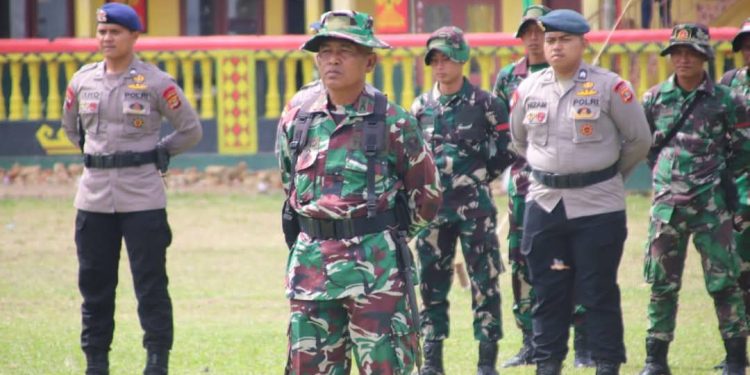 Kodim 0412/LU Gelar Gladi Upacara Pembukaan TMMD ke 123 Lapangan Sepak Bola Desa Subik