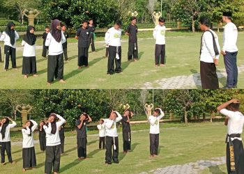 Ketua DPD Kesti TTKKDH Tubaba suport siswa/i Padepokan Pandawa Lima Saat Berlatih