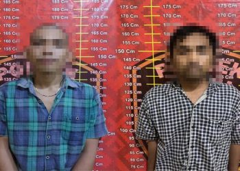Polisi Tangkap Dua Pelaku Curat Mesin Sedot Air di Areal Perkebunan Kampung Bujung Tenuk
