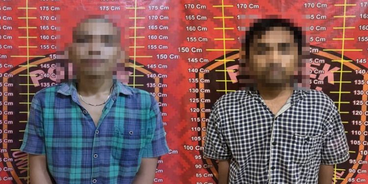 Polisi Tangkap Dua Pelaku Curat Mesin Sedot Air di Areal Perkebunan Kampung Bujung Tenuk
