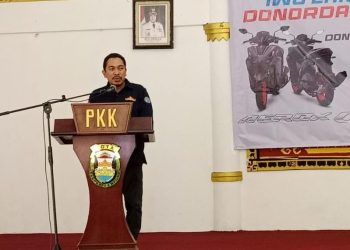 Bunda Eka Afriana spd Buka Kegiatan Donor Darah dan Cek Kesehatan Yang Diselenggarakan PW Iwo Lampung dan PMI