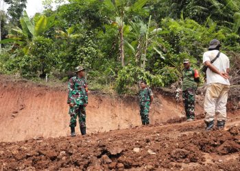 Pastikan Pembangunan Berjalan Optimal, Dansatgas TMMD ke 123 Kodim 0412/LU Tunjau Kembali Sasaran Fisik