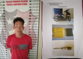 Polsek Sungkai Selatan Polres Lampung Utara Amankan Pelaku Curat