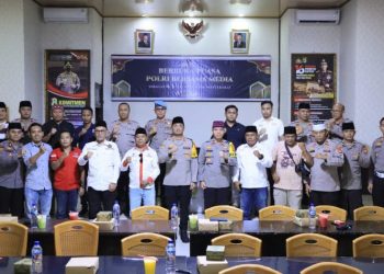 Ketua PD IWO Lampura Hadiri Telekonferensi Buka Bersama Kapolri, Kapolda dan Kapolres