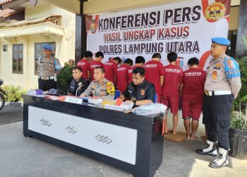 Ops Cempaka Krakatau 2025, Polres Lampura Ungkap 7 Kasus 3C dan 1 Kasus Narkoba Dengan Mengamankan 10 Pelaku