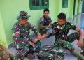 Tim Kesehatan TMMD Kodim 0412/LU berikan Pelayanan Kesehatan Terhadap Anggota Satgas dan Warga