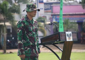 Anggota Satgas laksanakan Gladi Upacara Penutupan TMMD ke 123 Kodim 0412/LU