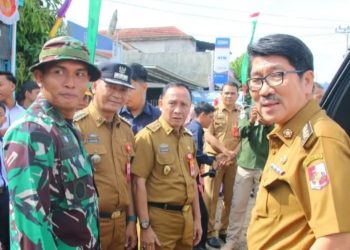 Bupati Lampung Utara Hadiri Pengawasan dan Evaluasi TMMD Ke-123 di Desa Subik