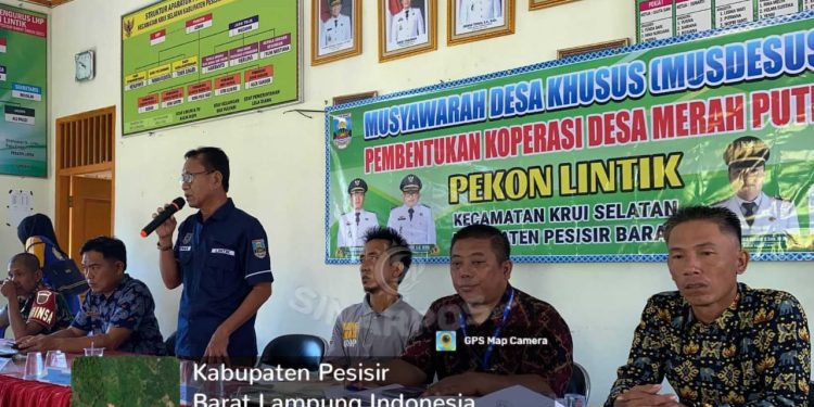Pekon Lintik Menggelar Musdes Bentuk Koperasi Merah Putih