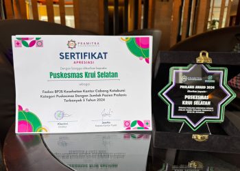 UPTD Puskesmas Kuri Selatan Raih Peringkat 3 Program Prolanis