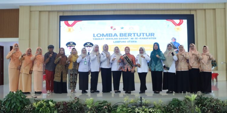 Dinas Perpustakaan dan Kearsipan, Menggelar “Lomba Bertutur” Tingat SD/MI Se-Lampung Utara